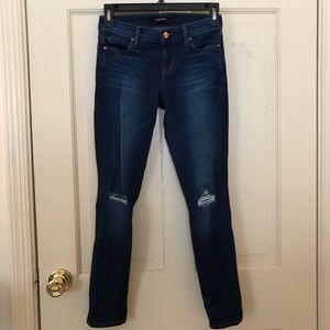 J Brand Lowrise Distressed Skinny Jeans